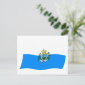 サンマリノ国旗 ポストカード (スタンド正面)