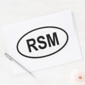 サンマリノ「RSM」 楕円形シール (封筒)