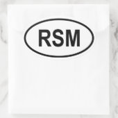 サンマリノ「RSM」 楕円形シール (バッグ)