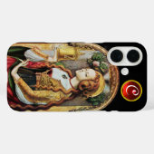 サンマリマグダレネルビージェムモノグラム、ブラック Case-Mate iPhoneケース (裏面 (横))