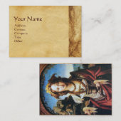 サンマリマグダレネ,アンティーク羊皮紙 名刺 (正面/裏面)