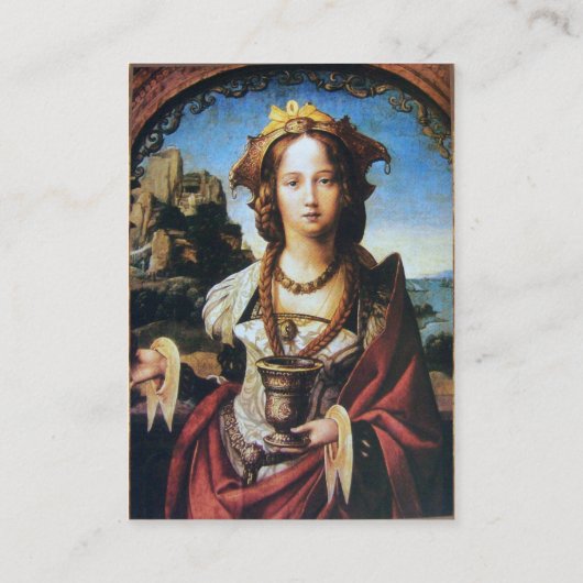 サンマリマグダレネ，アンティーク羊皮紙 名刺 (裏面)