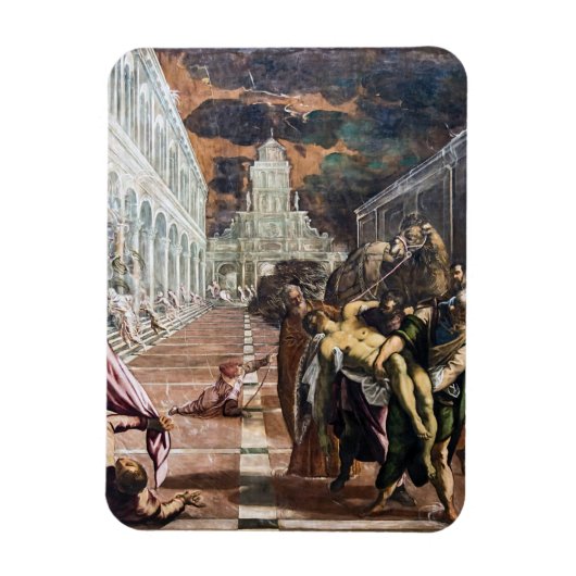 サンマルコの体はジャコポティントーレによってヴェネツィアにもたらされた マグネット (縦)