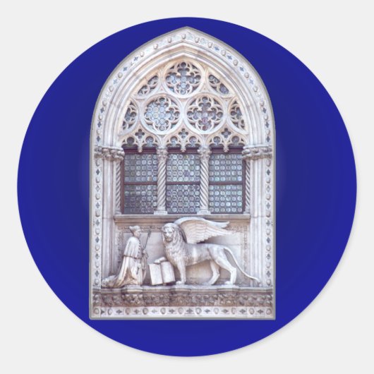 サンマルコ翼ライオンの窓 ラウンドシール (正面)