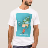 サンマルタン島のイラスト地図 Tシャツ (正面)