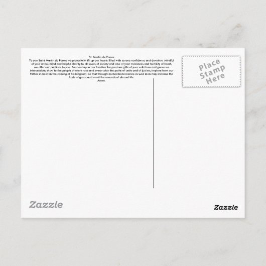 サンマルティン祈りの言葉 ポストカード (裏面)