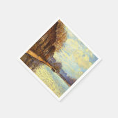 サンマルティン運河バイシスレー印象派絵画の スタンダードカクテルナプキン (角)