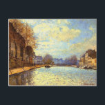 サンマルティン運河バイシスレー印象派絵画の ポストカード<br><div class="desc">Impressionist絵画 by Sisley -最高傑作クラシック- Alfred Sisley's Impressionistのシ絵画リーズ – Seascape</div>
