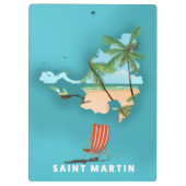 サンマルテ図解入りの、写真付きのンの地図。 クリップボード (裏面)