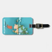 サンマルテ図解入りの、写真付きのンの地図。 ラゲッジタグ (正面横)