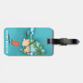 サンマルテ図解入りの、写真付きのンの地図。 ラゲッジタグ (裏面横)