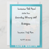 サンマルテ図解入りの、写真付きのンの地図。 招待状 (裏面)