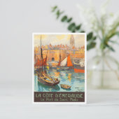 サンマロフランスヴィンテージ旅行 ポストカード (スタンド正面)