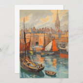 サンマロ,フランス,ヴィンテージ旅行ポスターアート (正面/裏面)