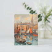 サンマロ,フランス,ヴィンテージ旅行ポスターアート ポストカード (スタンド正面)