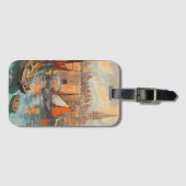 サンマロ，フランス，ヴィンテージ旅行ポスターアート ラゲッジタグ (正面横)