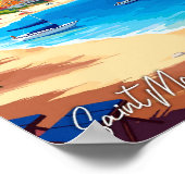 サンマーテンヴィンテージ旅行イラストレーション ポスター (角)