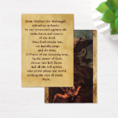 サンミカエルヴァンギングサタン祈りの言葉カード (デスク)