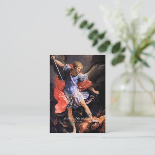 サンミカエル大天使と祈りの言葉 エンクロージャーカード (スタンド正面)