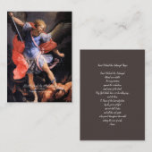 サンミカエル大天使と祈りの言葉 エンクロージャーカード (正面/裏面)