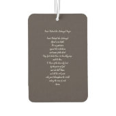 サンミカエル大天使と祈りの言葉 カーエアーフレッシュナー (裏面)