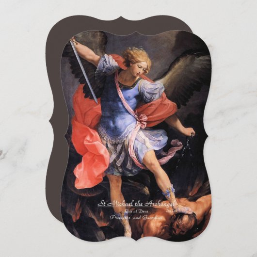 サンミカエル大天使と祈りの言葉 シーズンカード (正面/裏面)
