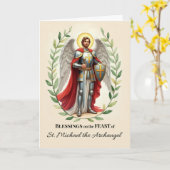 サンミカエル大天使の祭日恵み カード (黄色い花)