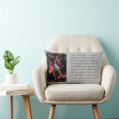 サンミカエル大天使祈りの言葉装飾用クッション ランバークッション (椅子)