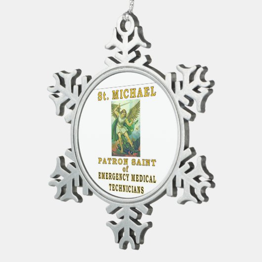 サンミカエル救急医療隊員 スノーフレークピューターオーナメント (右)