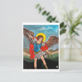 サンミカエル絵を描ザアーチャンエルズバイアルフレッドキツネ ポストカード (スタンド正面)