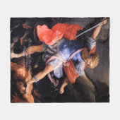 サンミカエル・ザ・アーチャンエル フリースブランケット (正面(横))