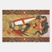 サンミカエル・ザ・アーチャンエルbyフラ・アンジェリコ,ズルバラン ラッピングペーパーシート (正面)