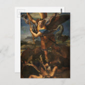 サンミカエルVanquishingサタン ポストカード (正面/裏面)