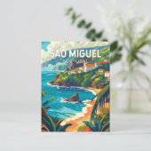 サンミゲルアイランドポルトガルトラベルアート ポストカード (スタンド正面)