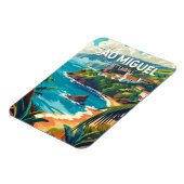 サンミゲルアイランドポルトガルトラベルアート マグネット (左側)