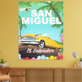 サンミゲルエルサルバドルのヴィンテージ旅行ポスター キャンバスプリント (インサイチュ (リビング))