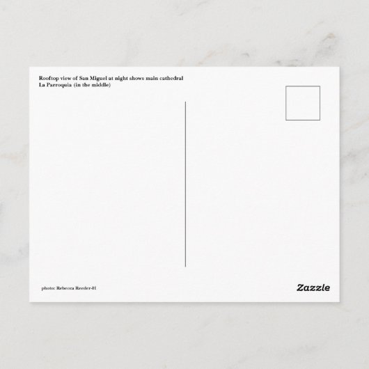 サンミゲルデアレンデメキシコ ポストカード (裏面)