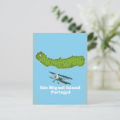 サンミゲル島ポルトガルの地図 ポストカード (スタンド正面)