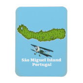 サンミゲル島ポルトガルの地図 マグネット (縦)