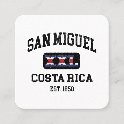 サンミゲル,コスタリカ – XXL Athletic スクエア名刺 (正面)