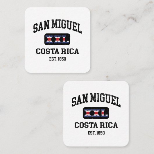 サンミゲル,コスタリカ – XXL Athletic スクエア名刺 (正面/裏面)