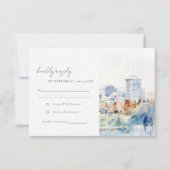 サンミニマルノゼCaliforniaウォーター結婚カラー 出欠カード (正面)