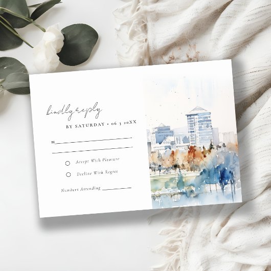 サンミニマルノゼCaliforniaウォーター結婚カラー 出欠カード