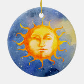 サンムーンウォーターの色かわいいヴィンテージウィッチー天空 セラミックオーナメント (裏面)