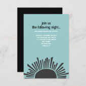 サンムーンウォーターバーバルミツワースモールパーティー 招待状 (正面/裏面)