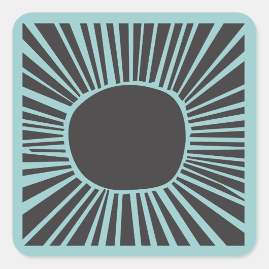 サンムーンウォーターバーバルミツワー招待状 スクエアシール (正面)