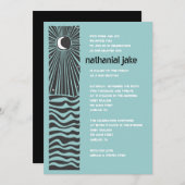 サンムーンウォーターバーバルミツワー招待状 招待状 (正面/裏面)