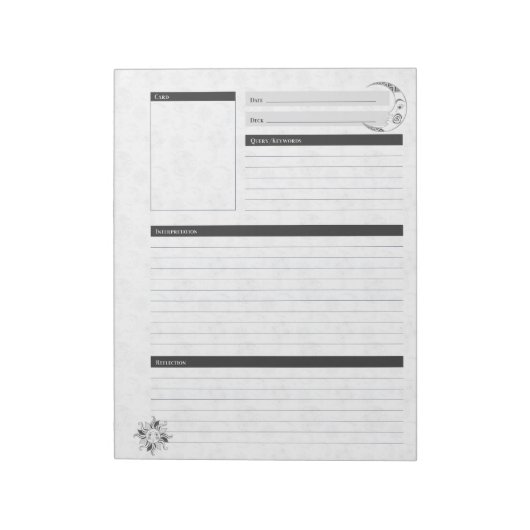 サンムーンカ独身のードタロット読ズ・ジャーナル ノートパッド (回転)