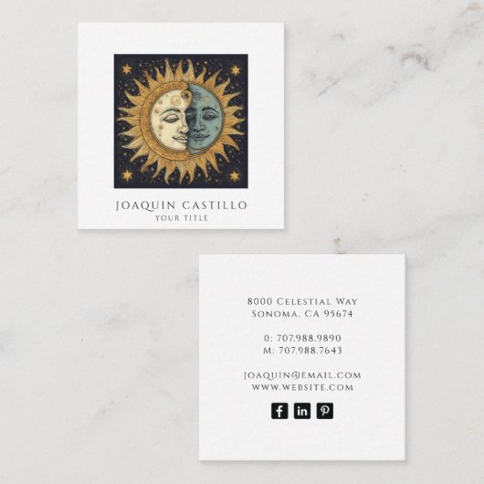 サンムーンシテラルビジネスカード スクエア名刺 (正面/裏面)