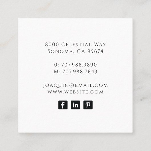 サンムーンシテラルビジネスカード スクエア名刺 (裏面)